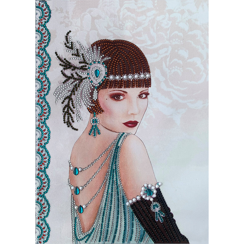 Lady - Special Shaped Drill Diamond Paintng 30*40CM