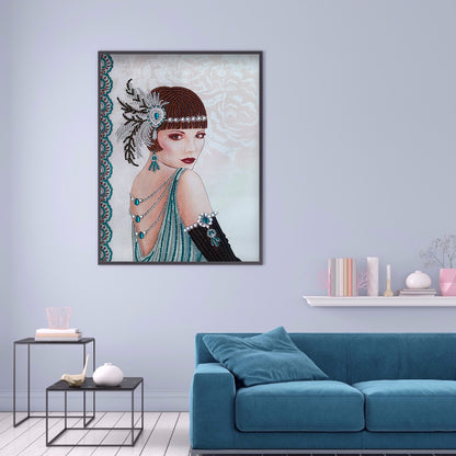 Lady - Special Shaped Drill Diamond Paintng 30*40CM