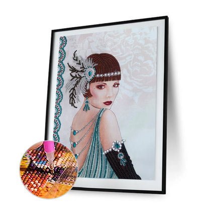 Lady - Special Shaped Drill Diamond Paintng 30*40CM