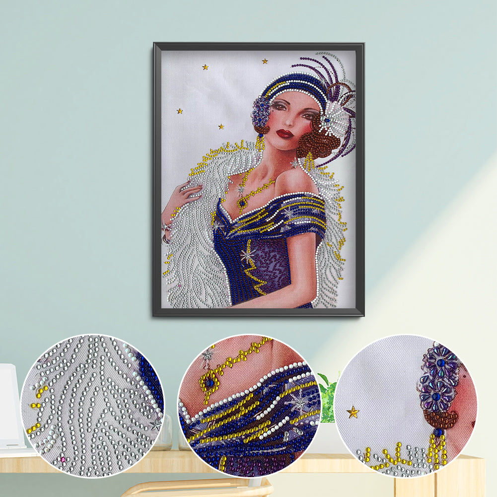 Lady - Special Shaped Drill Diamond Paintng 30*40CM