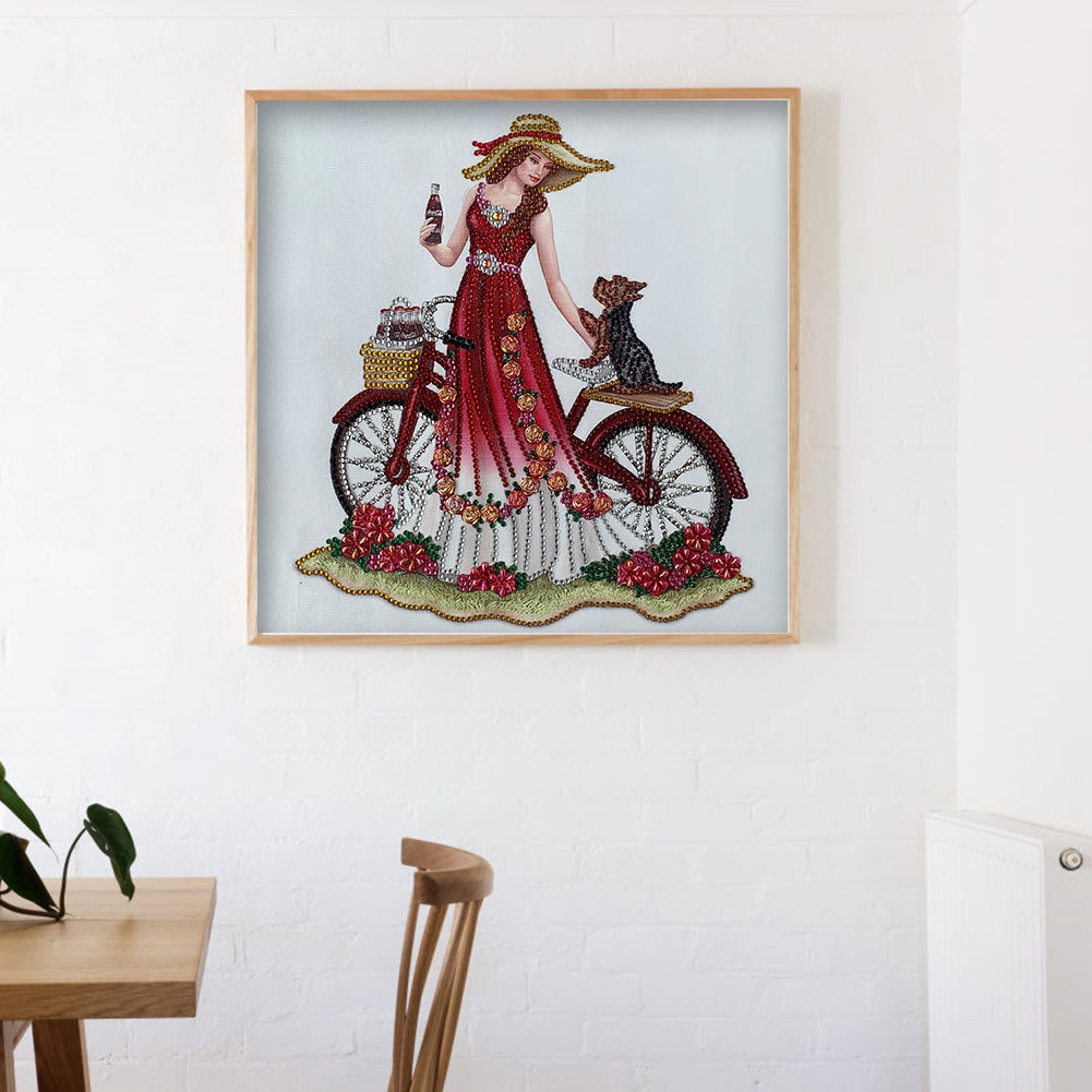Dress Lady - Special Shaped Drill Diamond Paintng 35*35CM