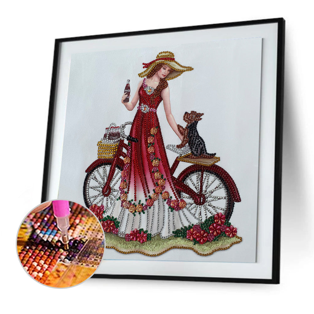 Dress Lady - Special Shaped Drill Diamond Paintng 35*35CM