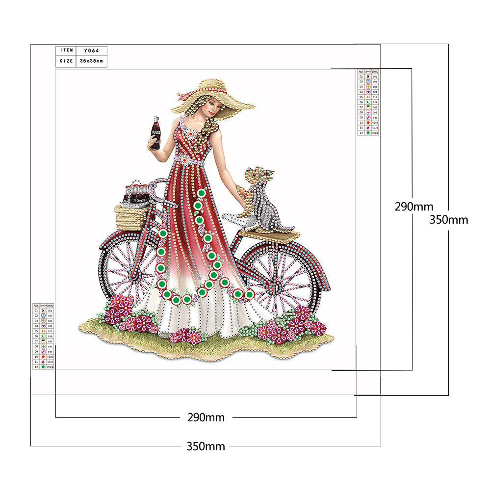 Dress Lady - Special Shaped Drill Diamond Paintng 35*35CM