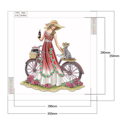 Dress Lady - Special Shaped Drill Diamond Paintng 35*35CM