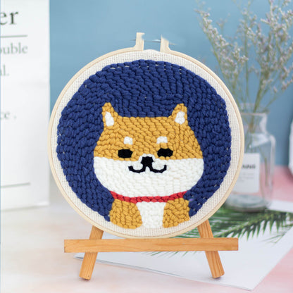 24x24cm Cotton Monks Cloth Punch Needle Needlework DIY Embroidery Fabric