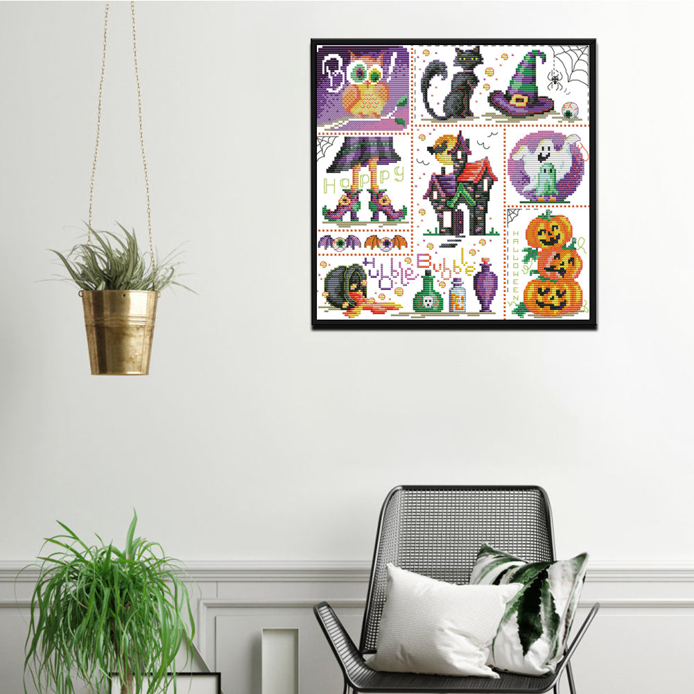 Halloween Day - 11CT Stamped Cross Stitch 41*41CM
