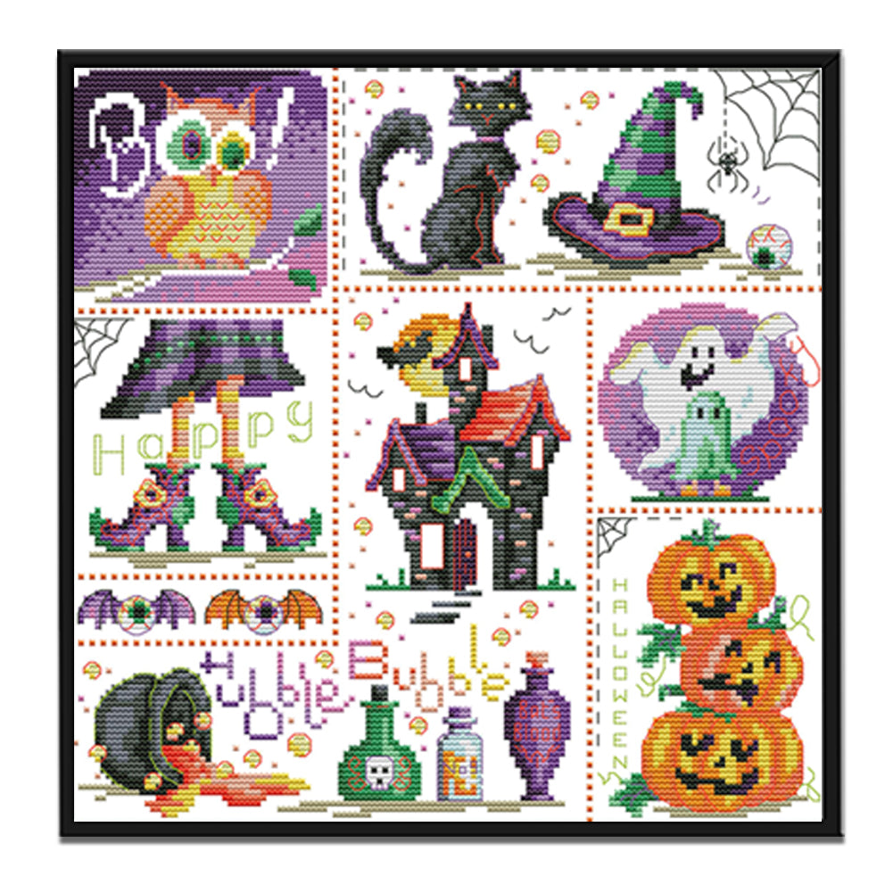 Halloween Day - 11CT Stamped Cross Stitch 41*41CM
