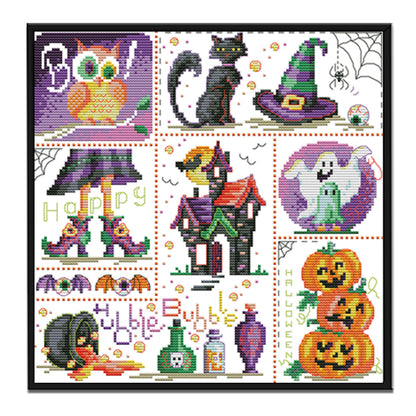 Halloween Day - 11CT Stamped Cross Stitch 41*41CM