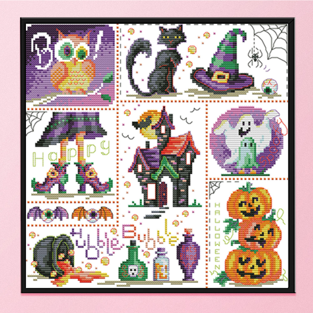 Halloween Day - 11CT Stamped Cross Stitch 41*41CM