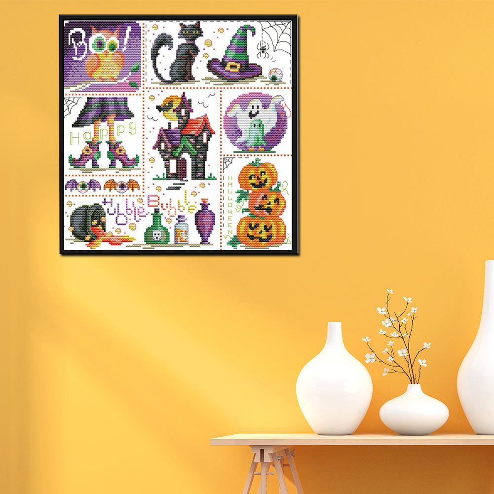 Halloween Day - 11CT Stamped Cross Stitch 41*41CM