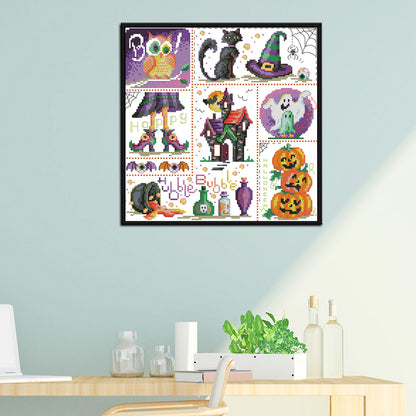 Halloween Day - 11CT Stamped Cross Stitch 41*41CM