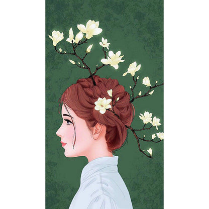 Girl - Full Round Drill Diamond Painting 30*50CM