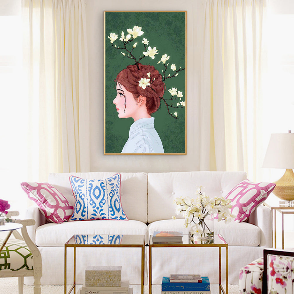 Girl - Full Round Drill Diamond Painting 30*50CM