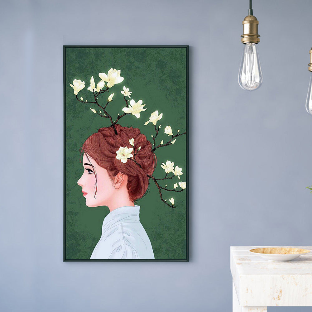 Girl - Full Round Drill Diamond Painting 30*50CM