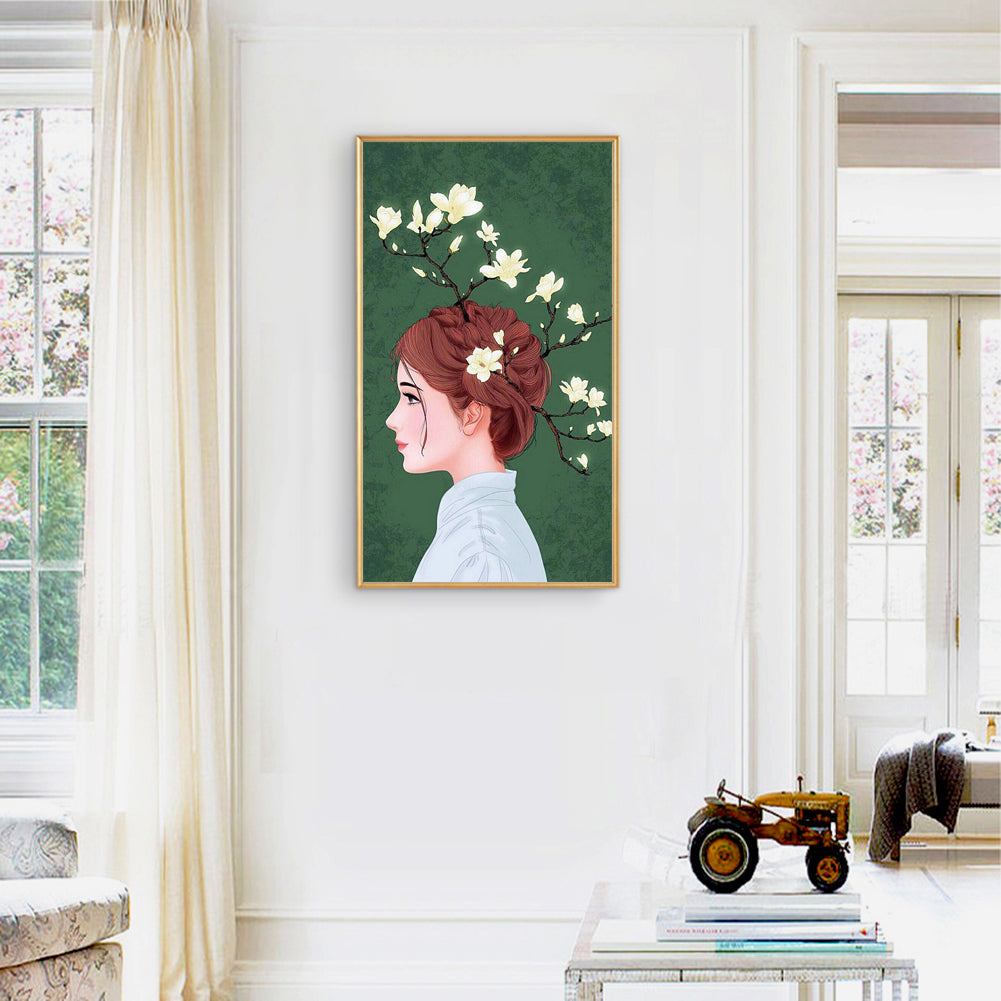 Girl - Full Round Drill Diamond Painting 30*50CM