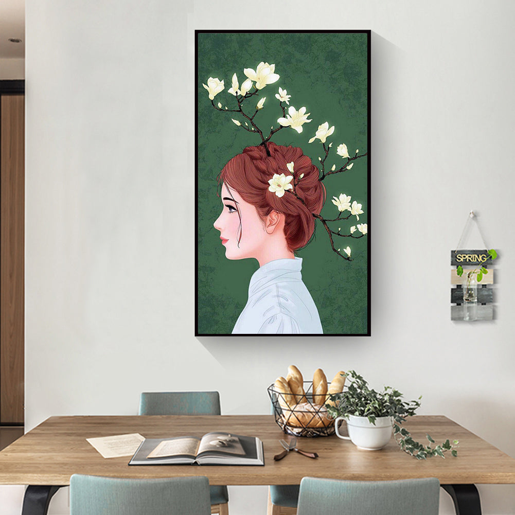 Girl - Full Round Drill Diamond Painting 30*50CM