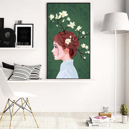 Girl - Full Round Drill Diamond Painting 30*50CM