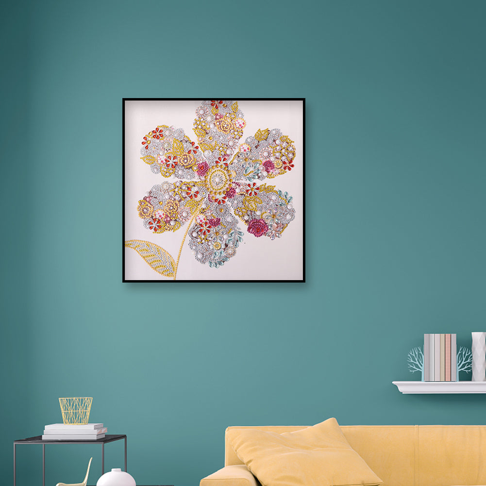 Flowers - Special Shaped Drill Diamond Paintng 35*35CM
