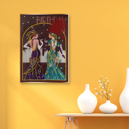 Lady - Special Shaped Drill Diamond Paintng 30*40CM