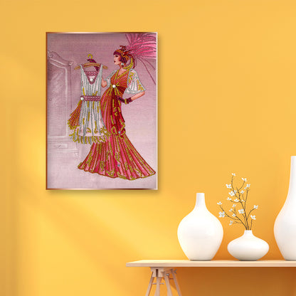 Lady - Special Shaped Drill Diamond Paintng 30*40CM