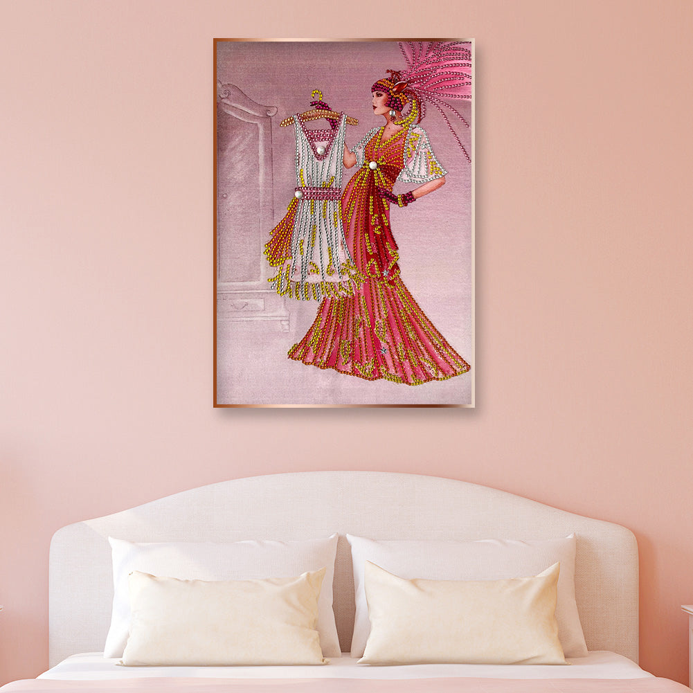 Lady - Special Shaped Drill Diamond Paintng 30*40CM