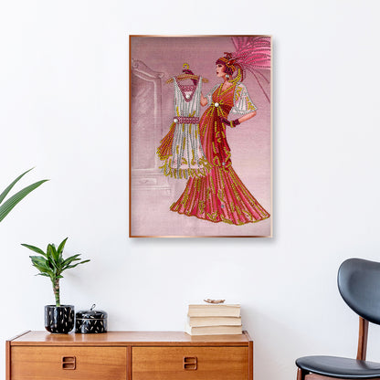 Lady - Special Shaped Drill Diamond Paintng 30*40CM