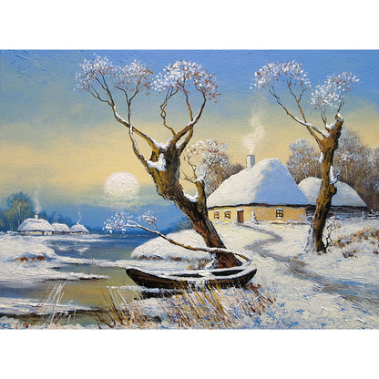 Snowscape - Full Round Drill Diamond Painting 40*30CM