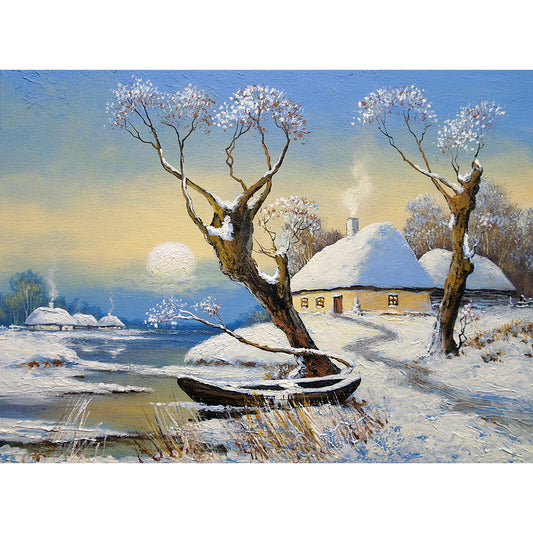 Snowscape - Full Round Drill Diamond Painting 40*30CM