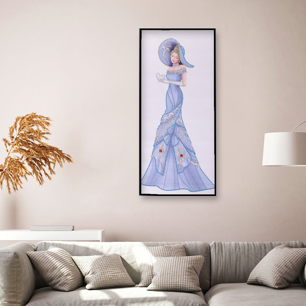 Lady - Special Shaped Drill Diamond Paintng 30*60CM