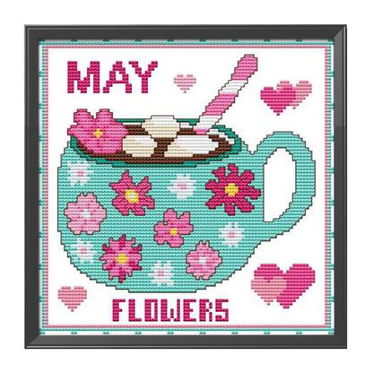 Month - 11CT Stamped Cross Stitch 35*35CM