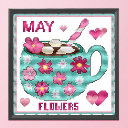 Month - 11CT Stamped Cross Stitch 35*35CM