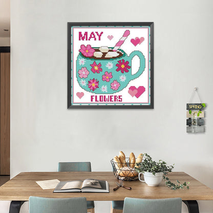 Month - 11CT Stamped Cross Stitch 35*35CM