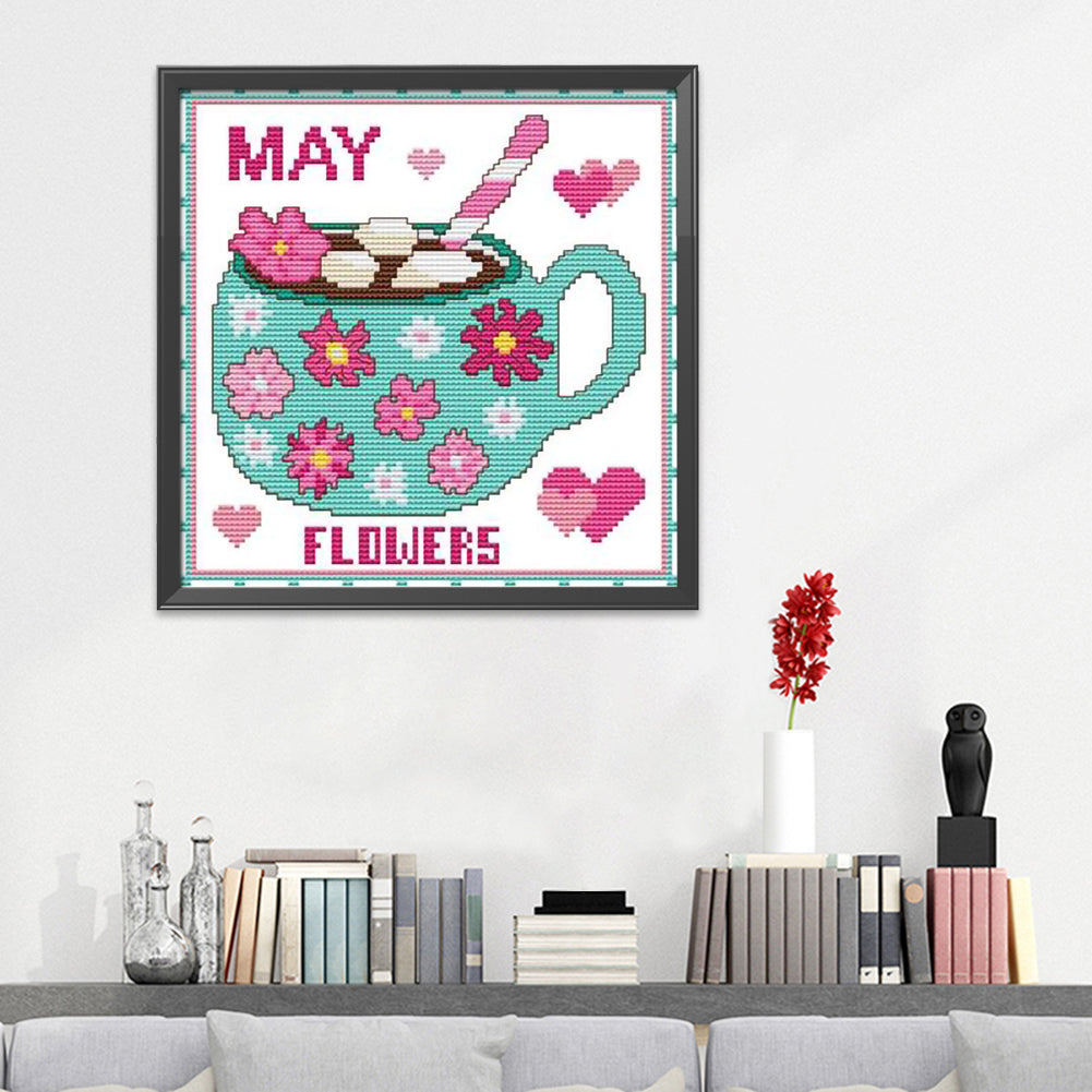 Month - 11CT Stamped Cross Stitch 35*35CM