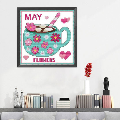 Month - 11CT Stamped Cross Stitch 35*35CM