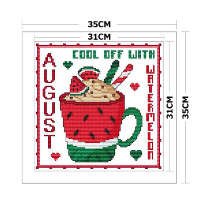 Month - 11CT Stamped Cross Stitch 35*35CM