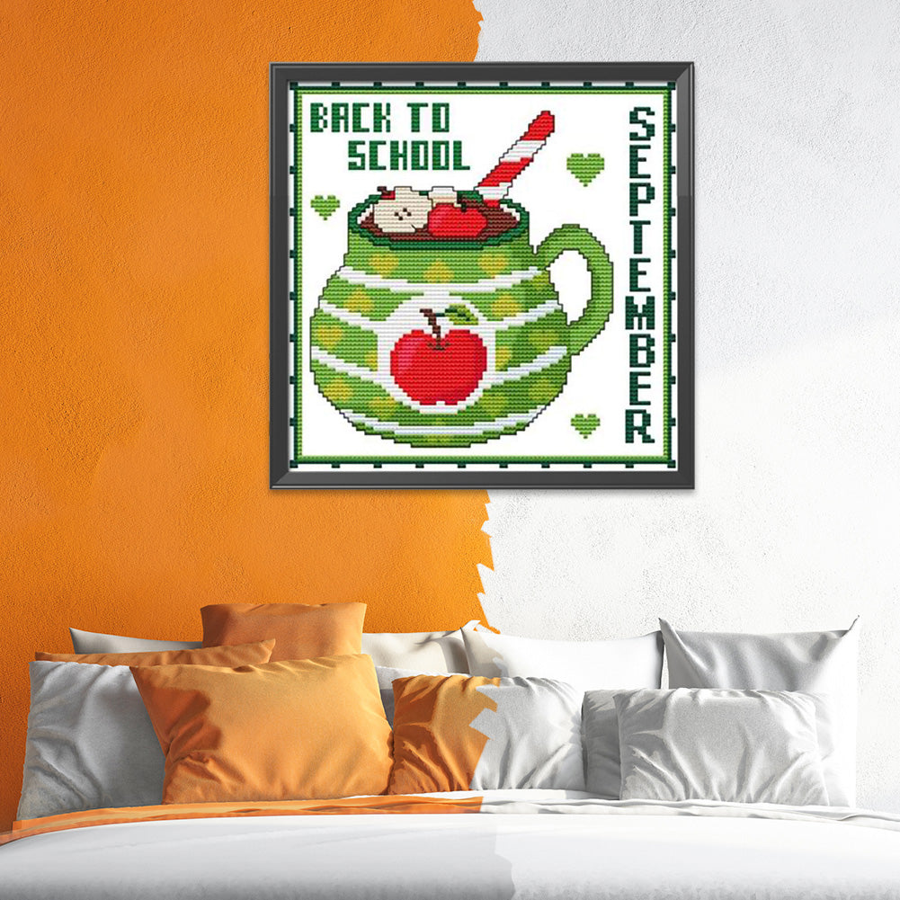 Month - 11CT Stamped Cross Stitch 35*35CM