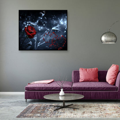 Rose Lover - Full Round Drill Diamond Painting 40*30CM