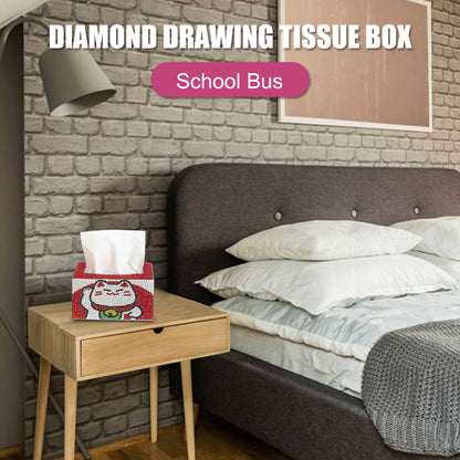 Diamond Painting Tissue Box Tissue Holder DIY Desktop Craft (Lucky Cat)