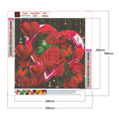 Rose - Full Round Drill Diamond Painting 30*30CM