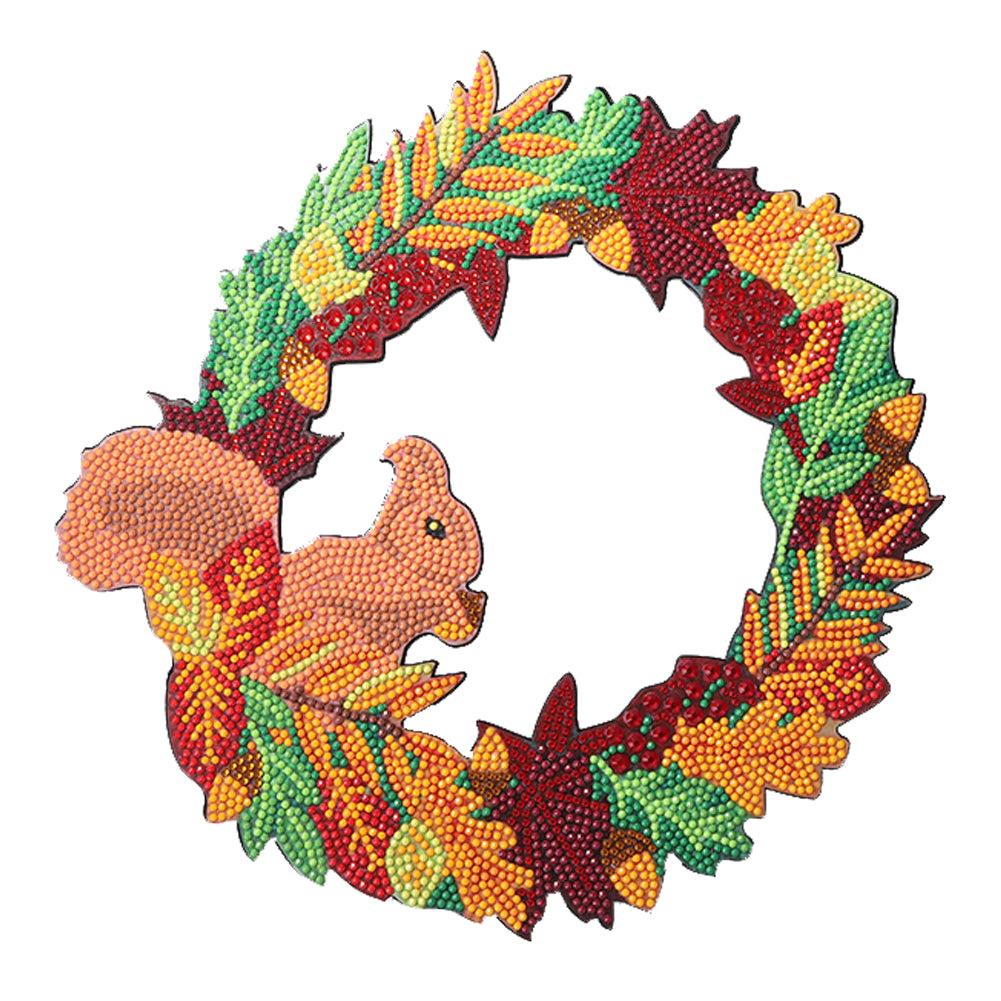 5D DIY Diamond Painting Wreath Animal Flower Picture Kit Garland Art Craft