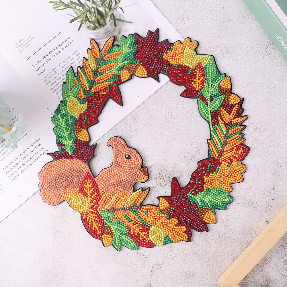 5D DIY Diamond Painting Wreath Animal Flower Picture Kit Garland Art Craft