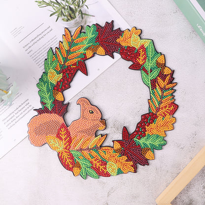 5D DIY Diamond Painting Wreath Animal Flower Picture Kit Garland Art Craft