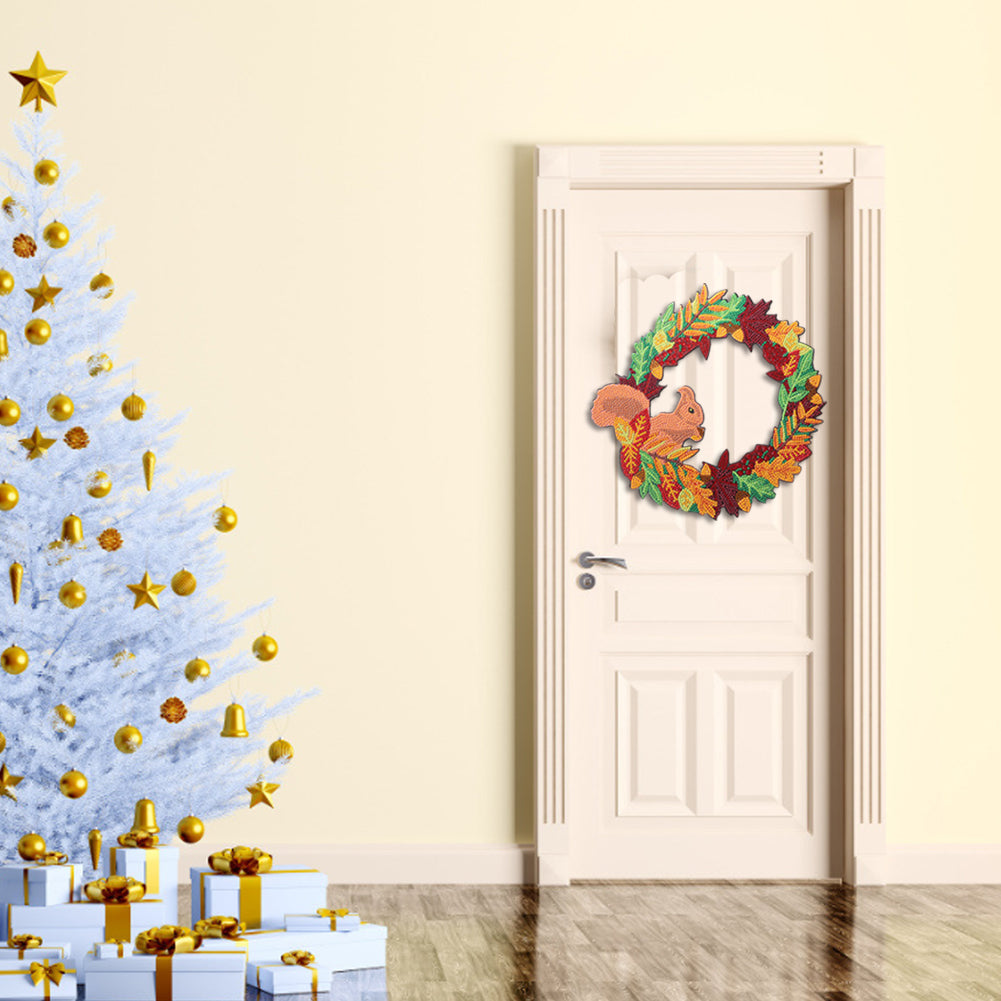 5D DIY Diamond Painting Wreath Animal Flower Picture Kit Garland Art Craft
