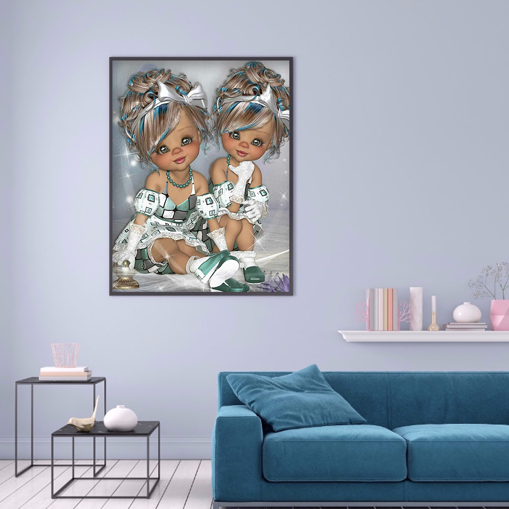 Unique Girl - Full Round Drill Diamond Painting 30*40CM