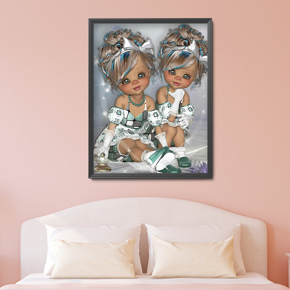 Unique Girl - Full Round Drill Diamond Painting 30*40CM