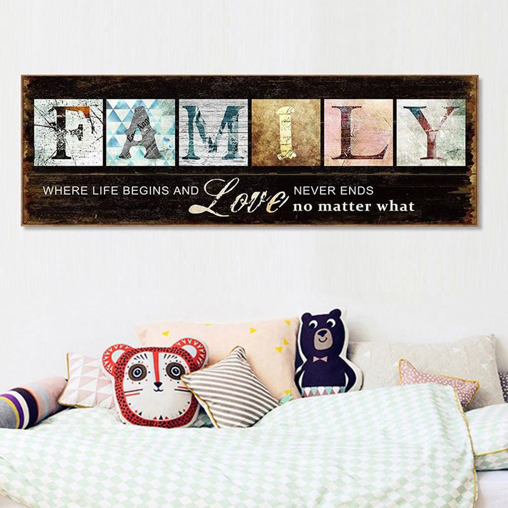 Family - Full Square Drill Diamond Painting 80*30CM