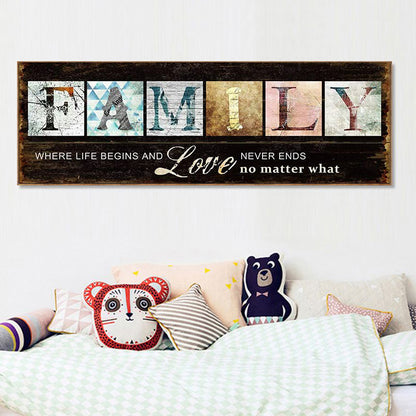 Family - Full Square Drill Diamond Painting 80*30CM