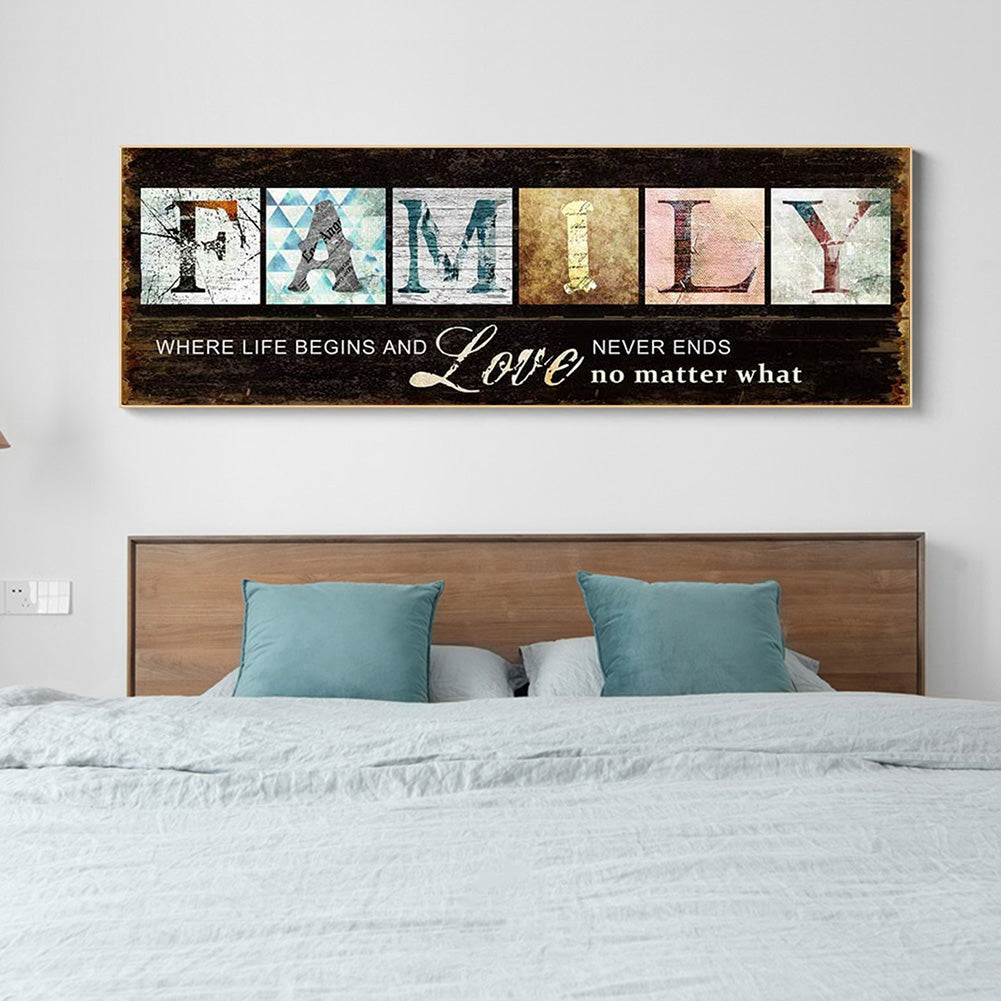 Family - Full Square Drill Diamond Painting 80*30CM