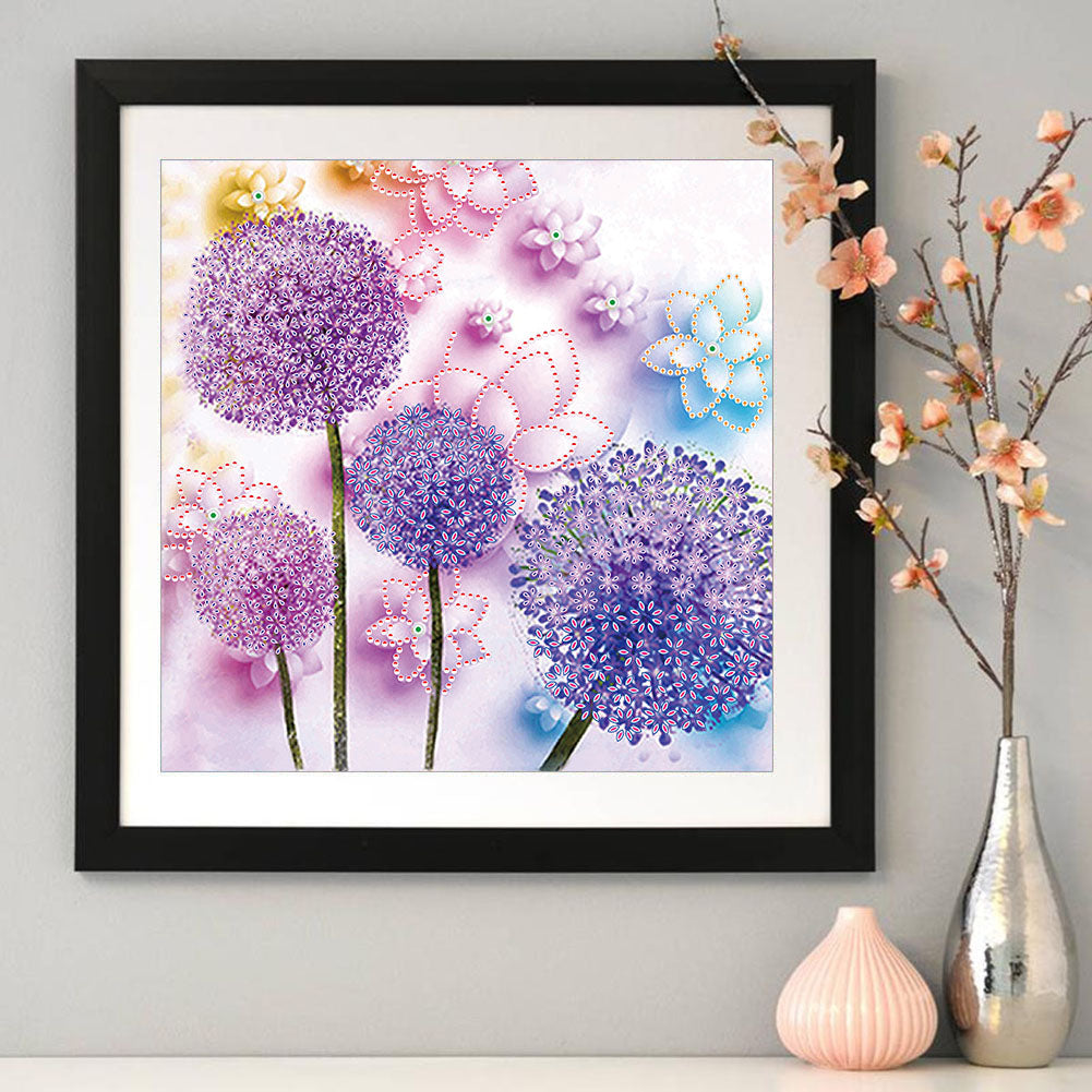 Dandelion - Special Shaped Drill Diamond Paintng 30*30CM