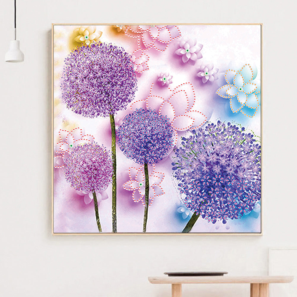 Dandelion - Special Shaped Drill Diamond Paintng 30*30CM